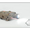 FMA AN/PEQ15  plus  LED svítilna s IR krytkou  plus  červený laser  plus  IR přísvit – pískový