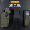 Wosport Pouzdro s pojistkou 6354 DO pro Glock 17 se svítilnou – Ranger Green